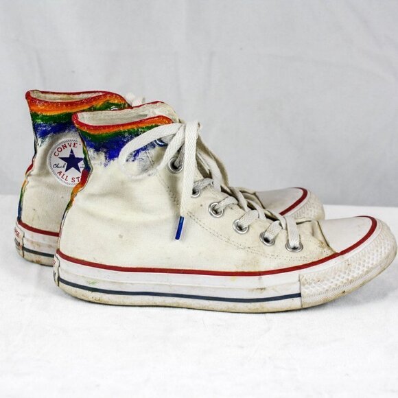 Converse All Star High Tops Rainbow Paint … - Picture 5 of 9